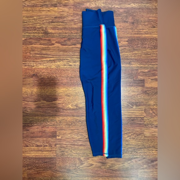 Spiritual Gangster Rainbow Stripe Compressive High Waist 7/8 Legging - Picture 5 of 6